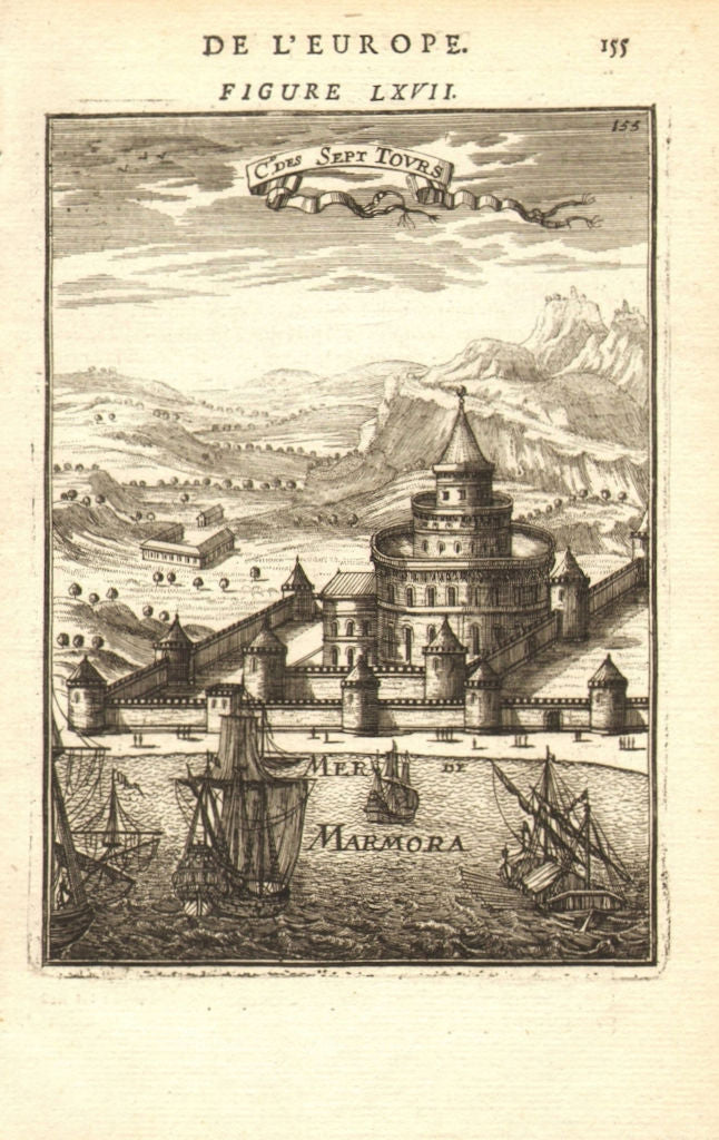 CONSTANTINOPLE (ISTANBUL). Chateau des Sept Tours (Yedikule). MALLET 1683